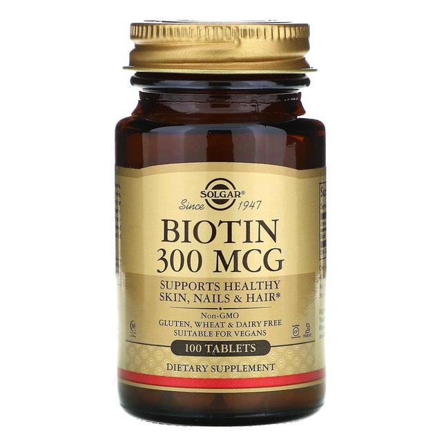 Solgar, Biotin, 300 mcg, 100 Tabletter on Productcaster.