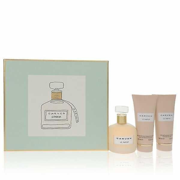 Carven Le Parfum Gift Set - 3.4 Oz Eau De Parfum Spray + 3.4 Oz Body Milk + 3.4 Oz Shower Gel -- For Women on Productcaster.