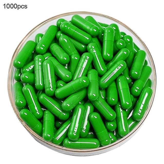 Lynxy 1000pcs Transparent Hollow Gelatin Empty Separated Medical Powder Capsule Shells tao Fruit Green on Productcaster.