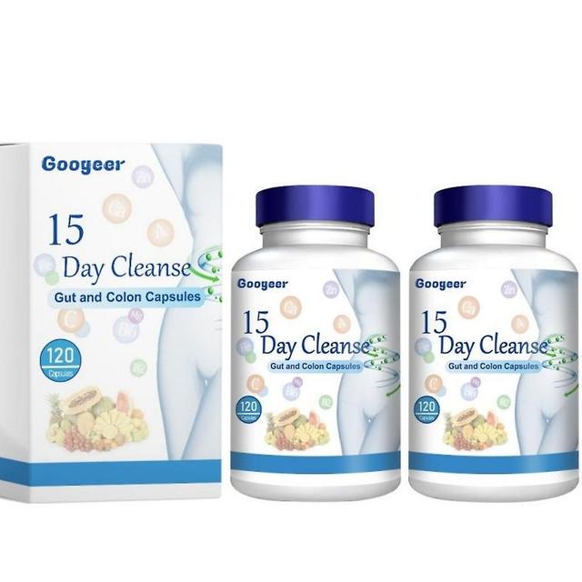 1-3X 15 Day Cleanse - Gut and Colon Support | Advanced Formula with Fiber | Non-GMO | 120 Capsules 2PCS on Productcaster.