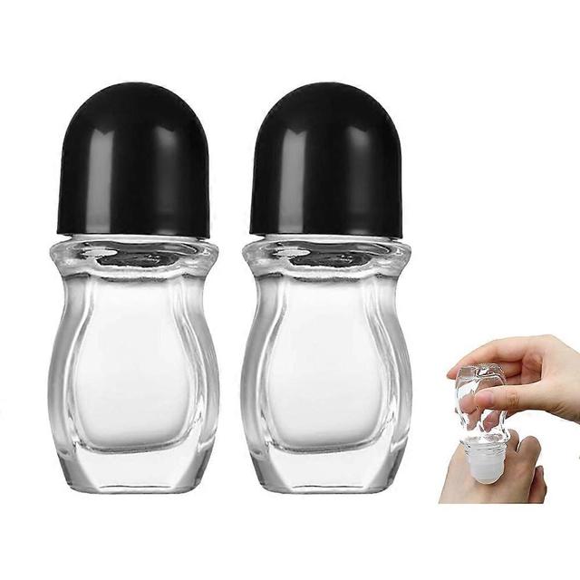 30ml/50ml Glass Roller Bottles Empty Rollerball Bottles Leak-proof 2 Pcs on Productcaster.