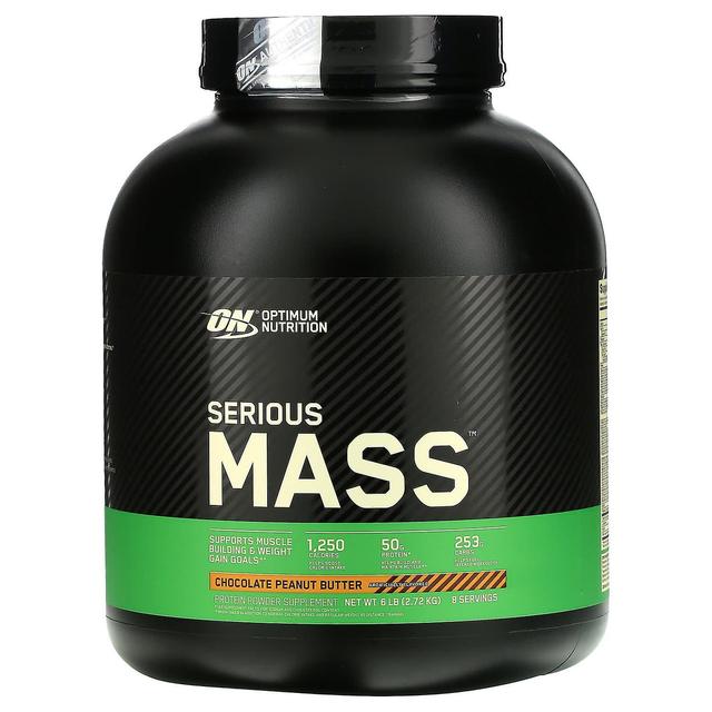 Optimum Nutrition, Serious Mass, Protein Powder Supplement, Chocolate Peanut Butter, 6 lb (2.72 kg) on Productcaster.