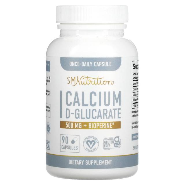 SMNutrition, Calcium D-Glucarate + BioPerine, 500 mg, 90 Capsules on Productcaster.