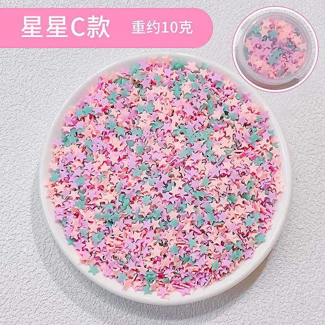 50pcs Star C# Cream Gel Diy Canned Sugar Granules Love Flower Soft Ceramic Slice Nail Enhancement Patch Handmade Material Bag on Productcaster.