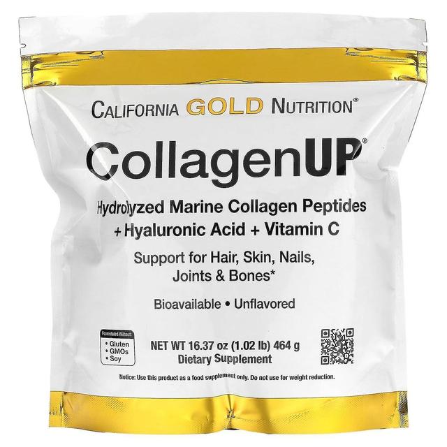 California Gold Nutrition, CollagenUP, Peptídeos de Colágeno Marinho Hidrolisado com Ácido Hialurônico e on Productcaster.