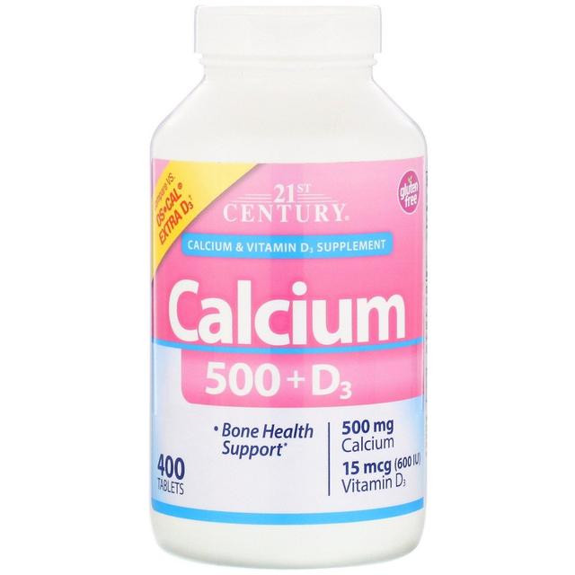 21st Century, Calcium 500 + D3, 400 Tablets on Productcaster.