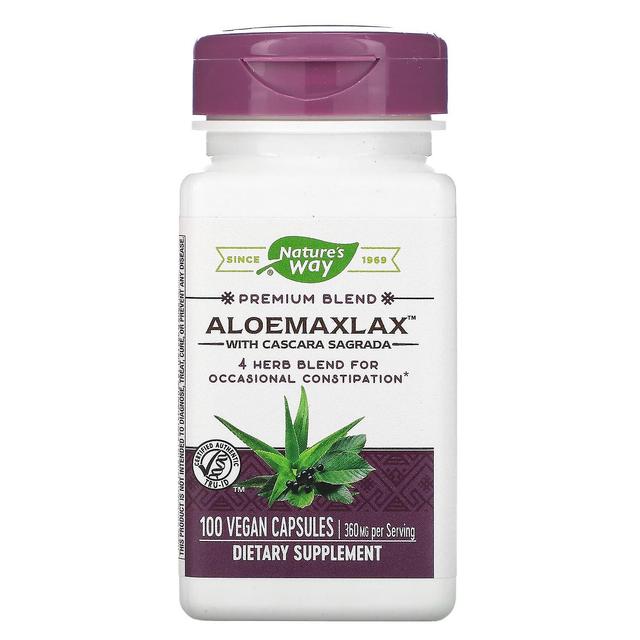 Nature's Way, AloeMaxLax with Cascara Sagrada, 360 mg, 100 Vegan Capsules on Productcaster.