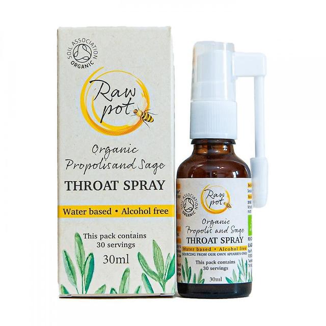 Raw pot organic propolis and sage throat spray on Productcaster.