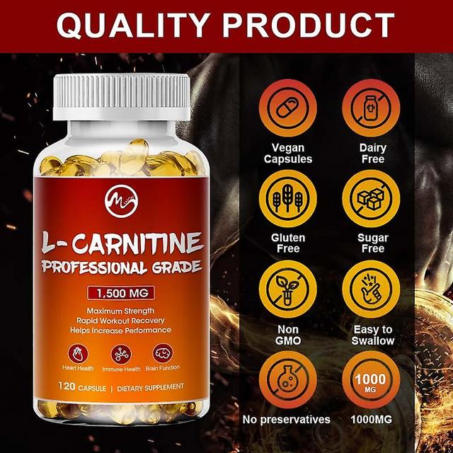 Visgaler Acetyl L-carnitine High Potency Supports Natural Energy Production Supports Memory Focus Increase Body Performance 1500mg 120 pcs on Productcaster.