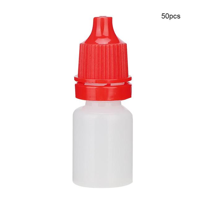 5ml Portable Empty Eye Drops Dropper Bottle - 50pcs/bag, Small Red Drop Bottle on Productcaster.