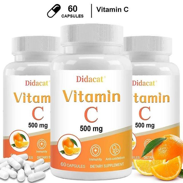 Vorallme Hochresorbierbares natürliches Vitamin C, Immunitäts-, Haut-, Gelenk- und Kollagen-Booster 60 Count-3 bottle on Productcaster.