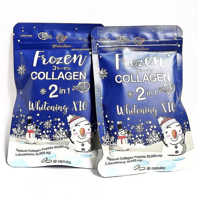 Vorallme 2pc Frozen Collagen Peptide 2in1 Capsule Aide à réparer Réduire les rides Élimine les cratères d’acné avec une prise continue 2 bags on Productcaster.