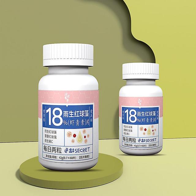 Tib 1 Bottle 60 Pills Astaxanthin Tablets 18% Haematococcus Pluvialis Ty Salon Chewable Tablets Pressed Candy on Productcaster.