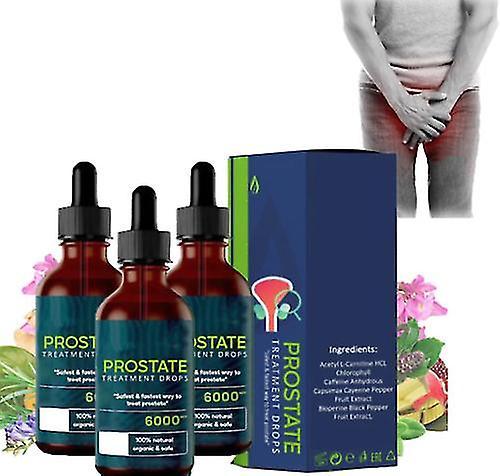 Woosien 3pcs Prostate Treatment Drops, Prostate Pain Relief Drops, Prostate Health Support on Productcaster.