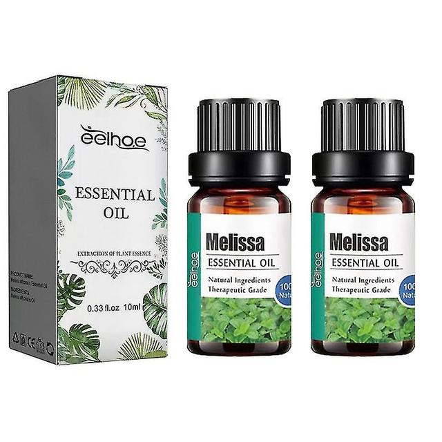 2pcs Zitronenmelisse Melisse Ätherisches Öl Natürlicher Stress Müdigkeit Linderung Verbesserung Gedächtnis Massageöl 10ml on Productcaster.