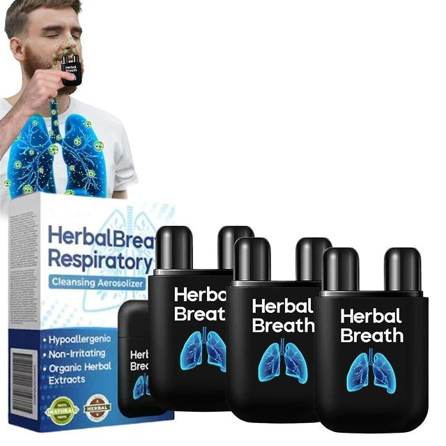 Herbal Breathe Limpeza Respiratória Aerossolizer, Herbal Lung Cleanse Mist, Breath Detox Herbal Lung Cleanse & Spray Respiratório 3pcs on Productcaster.