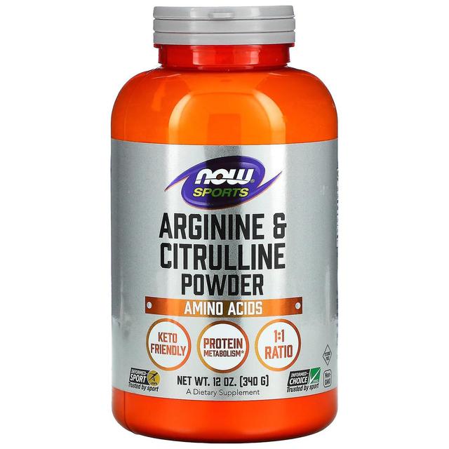 NOW Foods NOW Żywność, Sport, Arginina i cytrulina w proszku, 12 oz (340 g) on Productcaster.