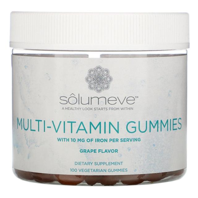 Solumeve, Multi-Vitamin Gummies, Gelatinefrei, Traubengeschmack, 100 vegetarische Gumm on Productcaster.