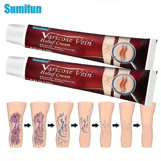 Qian 1/3/5Pcs Varicose Veins Cream Treat Vasculitis Phlebitis Pain Relief Ointment Tight Thigh Tendon Tube Herb Plaster Body Care on Productcaster.