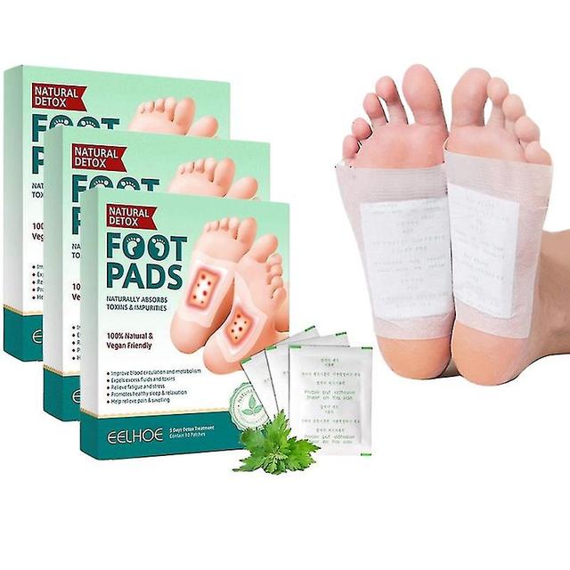 3x 10pcs Detox Foot Pads Patches Body Toxins Feet Slimming Deep Cleansing Herbal -GSL on Productcaster.