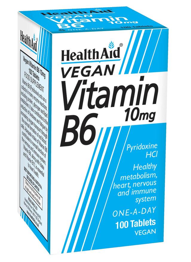 Health aid vegan vitamin b6 10mg 100's on Productcaster.