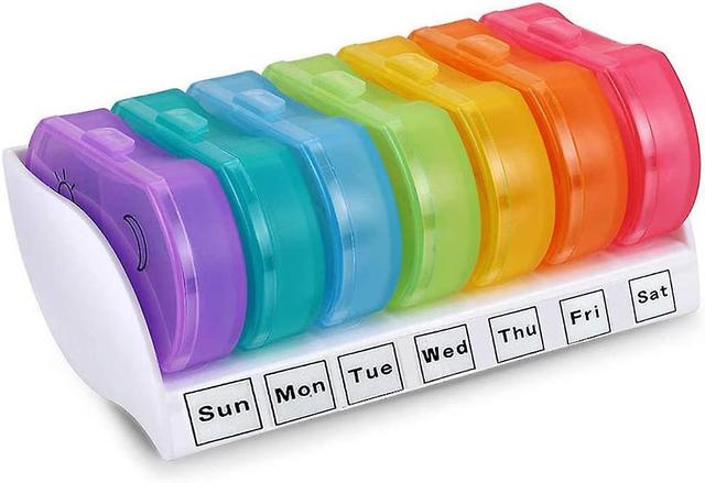 Kaxich Weekly Pill Box 7 Days Ampm Pill Case Organiser Waterproof Medicine Organizer Moisture-proof To Hold Vitamin Fish Oil Medication Supplements... on Productcaster.