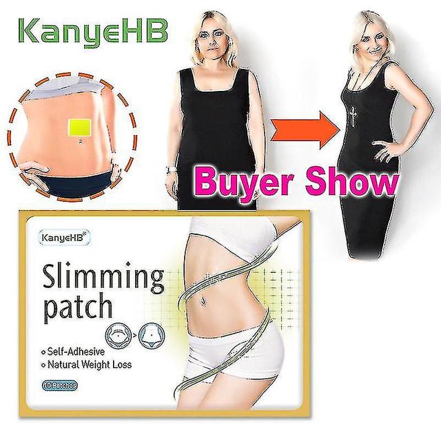 10pcs / sac Slimming Patch Slimming Products Natural Herbs Navel Sticker Fast Self-heating Powerful Burning Lose Weight Tool W004 on Productcaster.