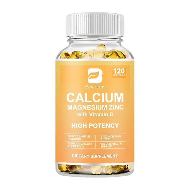 Tib Calcium Magnesium Zinc Supplement Plus Vitamin D3 & Citrate Helps Healthy Bones & Teeth & Nerve & Muscle Function Tib 120pcs on Productcaster.