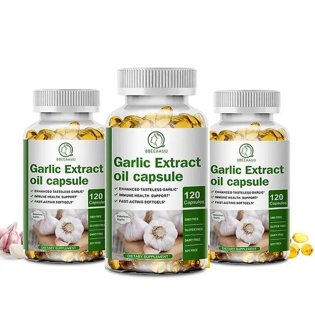 Tib Powerful Odor-garlic Extract Capsule Immune Skin And Heart Health Cholesterol Level Healthy Dietary Supplement Tib 3bottle x120pcs on Productcaster.