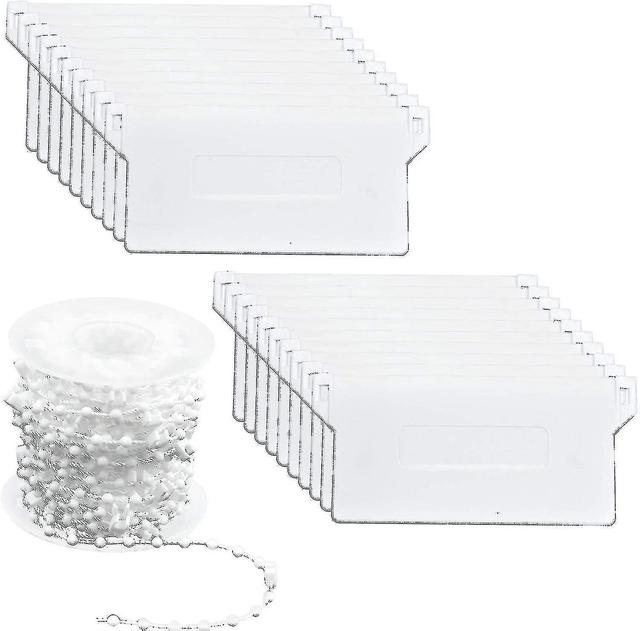 20 pezzi di tende verticali Peso doghe inferiori 89mm (3.5 ") X 10m Kit di riparazione cieca, bianco on Productcaster.