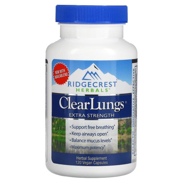 RidgeCrest Herbals, ClearLungs, Extra Strength, 120 Capsule Vegane on Productcaster.