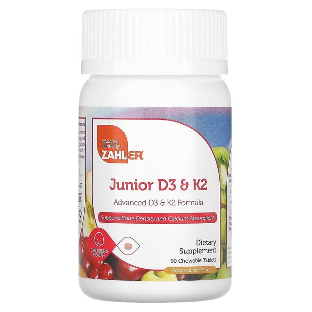 Zahler, Junior D3 &K2, Perzik Abrikoos, 90 Kauwtabletten on Productcaster.