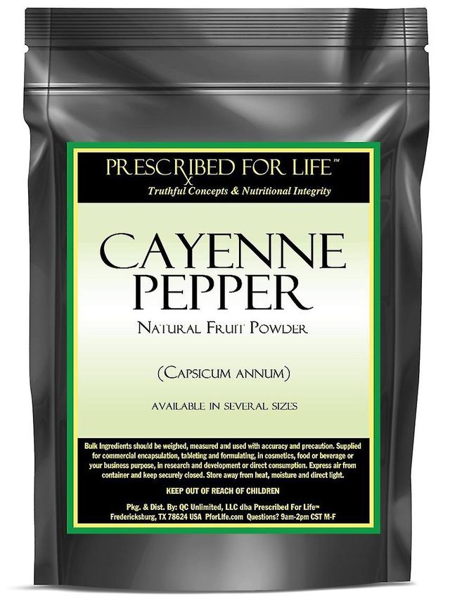 Prescribed For Life Pepe di Caienna-polvere fine di frutta naturale (Capsicum annuum) 1 kg (2.2 lb) on Productcaster.