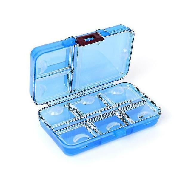 Coloured Pill Box, 9 Compartments, For Travel & Daily Use on Productcaster.