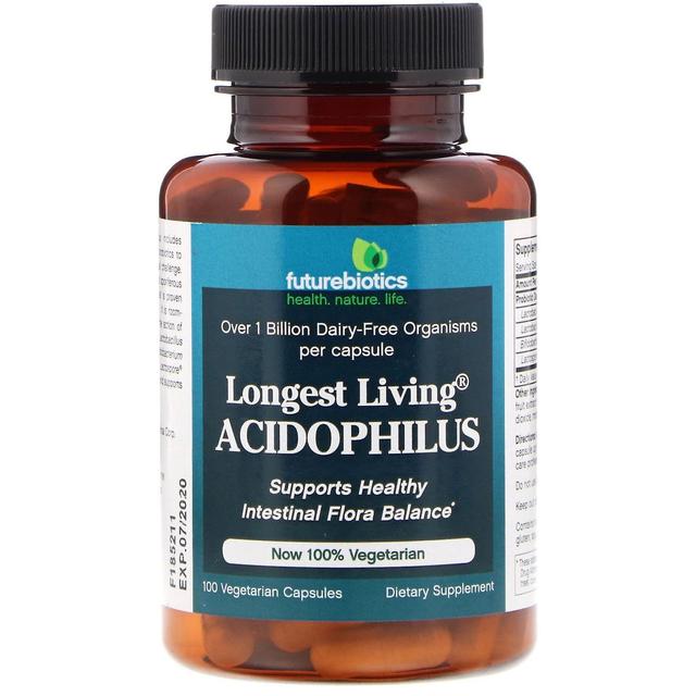 FutureBiotics FutureBiotica, Langste Levende Acidophilus, 100 vegetarische capsules on Productcaster.