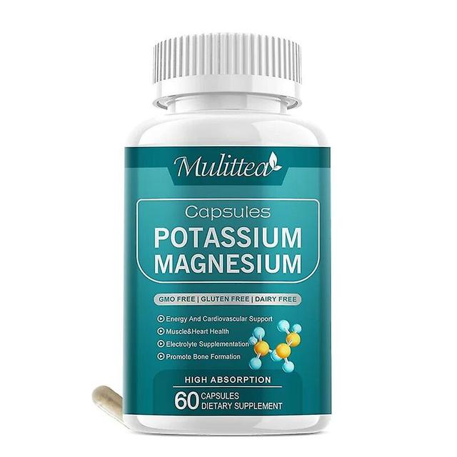 Easily Absorbed Complex Potassium Magnesium Supplement Capsules for For Leg Spasms Muscle& Bone and Heart HealthTIB TIB . 2 bottles 60PCS on Productcaster.