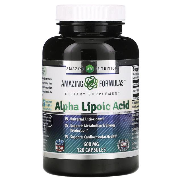 amazing nutrition Nutrizione sorprendente, Acido alfa lipoico, 600 mg, 120 capsule on Productcaster.