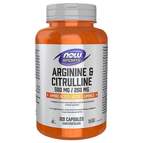 Now! Now Arginine And Citrulline,500 Mg /250 Mg ,120 Capsules (Pack of 1) on Productcaster.