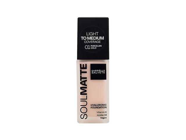 Gabriella Salvete - Soulmatte Hyaluronic Foundation 01 Cold Porcelain - Dla Kobiet, 30 ml on Productcaster.