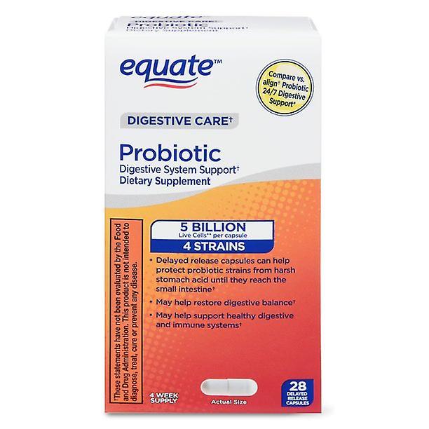 Equate digestive care probiotic digestive system support delayed-release capsules, 28 count on Productcaster.