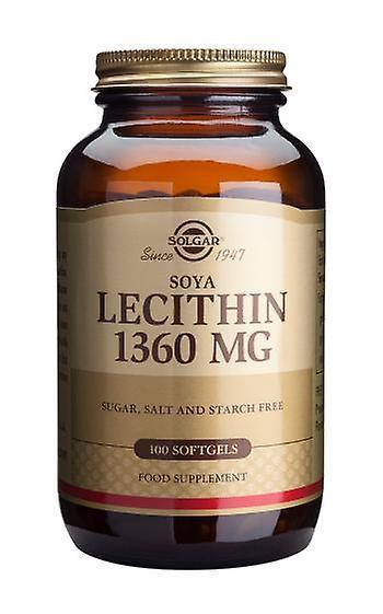 Solgar Soya Lecithin (Unbleached) 1360mg Softgels, 100 on Productcaster.