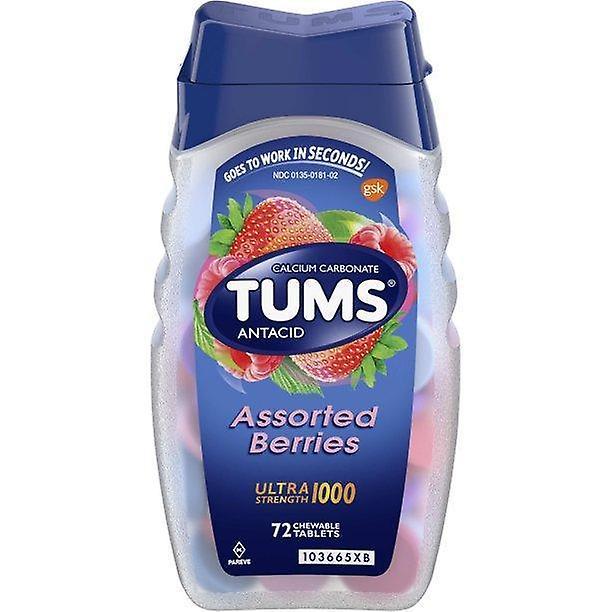 Tums ultra sily žuvacie antacidové tablety na zmiernenie pálenia záhy, rôzne bobule - 72 počet on Productcaster.