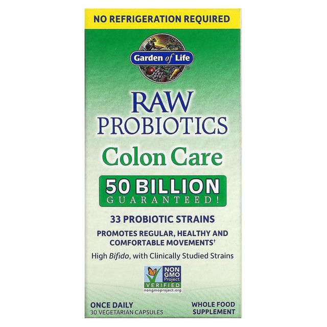 Garden of Life, RAW Probiotics, Colon Care, 30 Vegetarian Capsules on Productcaster.