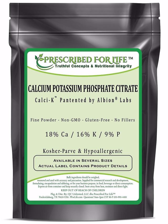 Calcio fosfato de potasio citrato en polvo-18% CA/16% K/9% P-Calci-K por Albion 1 kg (2.2 lb) on Productcaster.