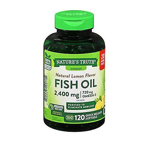 Sundance Nature's Truth Olio di Pesce Softgels a Rilascio Rapido Aroma Naturale di Limone, 2400 mg, 120 capsule (Confezione da 2) on Productcaster.