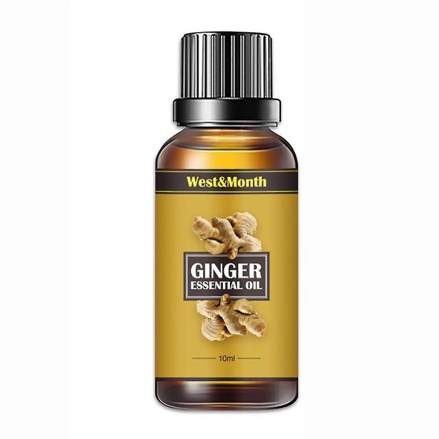 10/30ml Natural Ginger Oil Lymphatic Drainage Therapy Plant Essential Oil Promote Metabolism Full Body Slim Massage Oils 10ml on Productcaster.