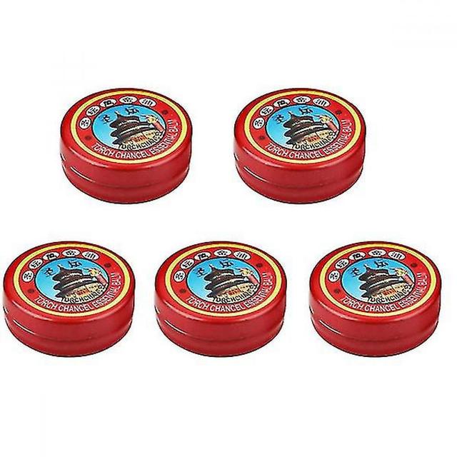 Szsh 5pcs Summer Cooling Oil Chinese Tiger Balm Red Refresh Oneself Treatment Of Influenza Cold Headache Relax Essential Oil Tw on Productcaster.