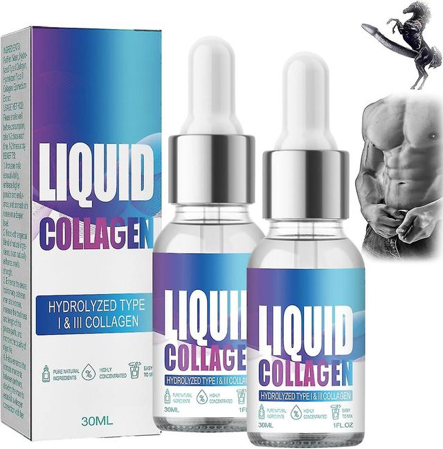 2pcs Mens Liquid Collagen Testosterone Supplement Drops 2024 New on Productcaster.