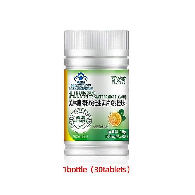 Tib Vitamin B Complex Tablets Vitamins B1 B2 B6 B12 Daily Nutritional Supplements Folic Acid And Health Support For Orange Flavour 1bottle 30tablets on Productcaster.