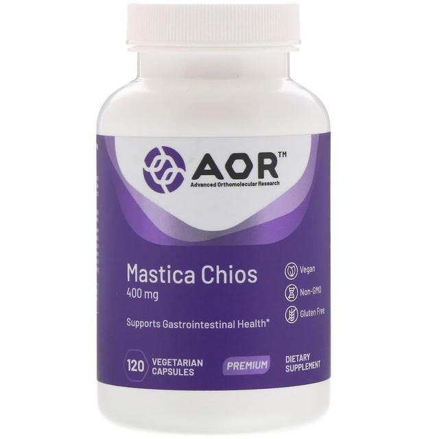 Advanced Orthomolecular Resear Zaawansowane badania ortomolekularne AOR, Mastica Chios, 400 mg, 120 kapsułek wegetariańskich on Productcaster.